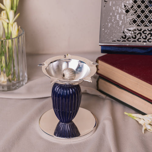 Silver Plated Panchmukhi diya