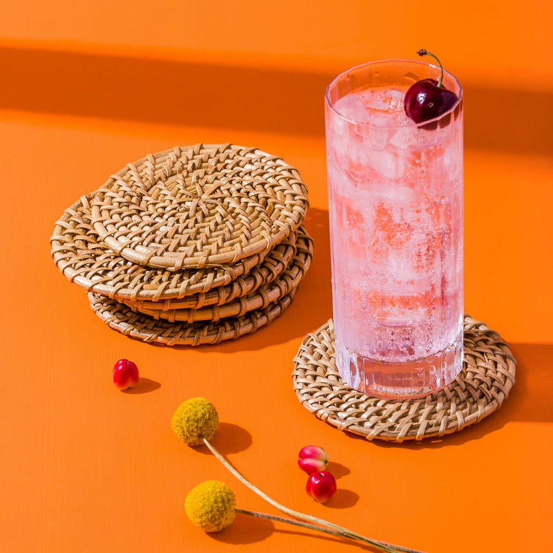 Seychelles Rattan Coasters (set of 4)