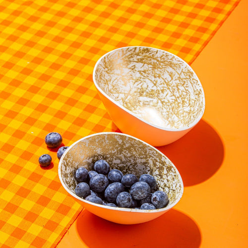 Ivory Enamel Bowls (set of 2)